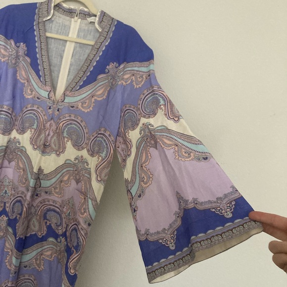 Zimmermann Maxine Tunic Midi Dress Oversized Linen Caftan - Picture 3 of 16